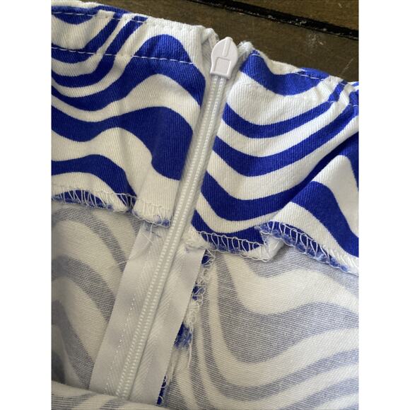 Love On A Hanger‎ Womens 7 Blue Mini Skirt Rave Avant Garde Statement - Picture 5 of 6